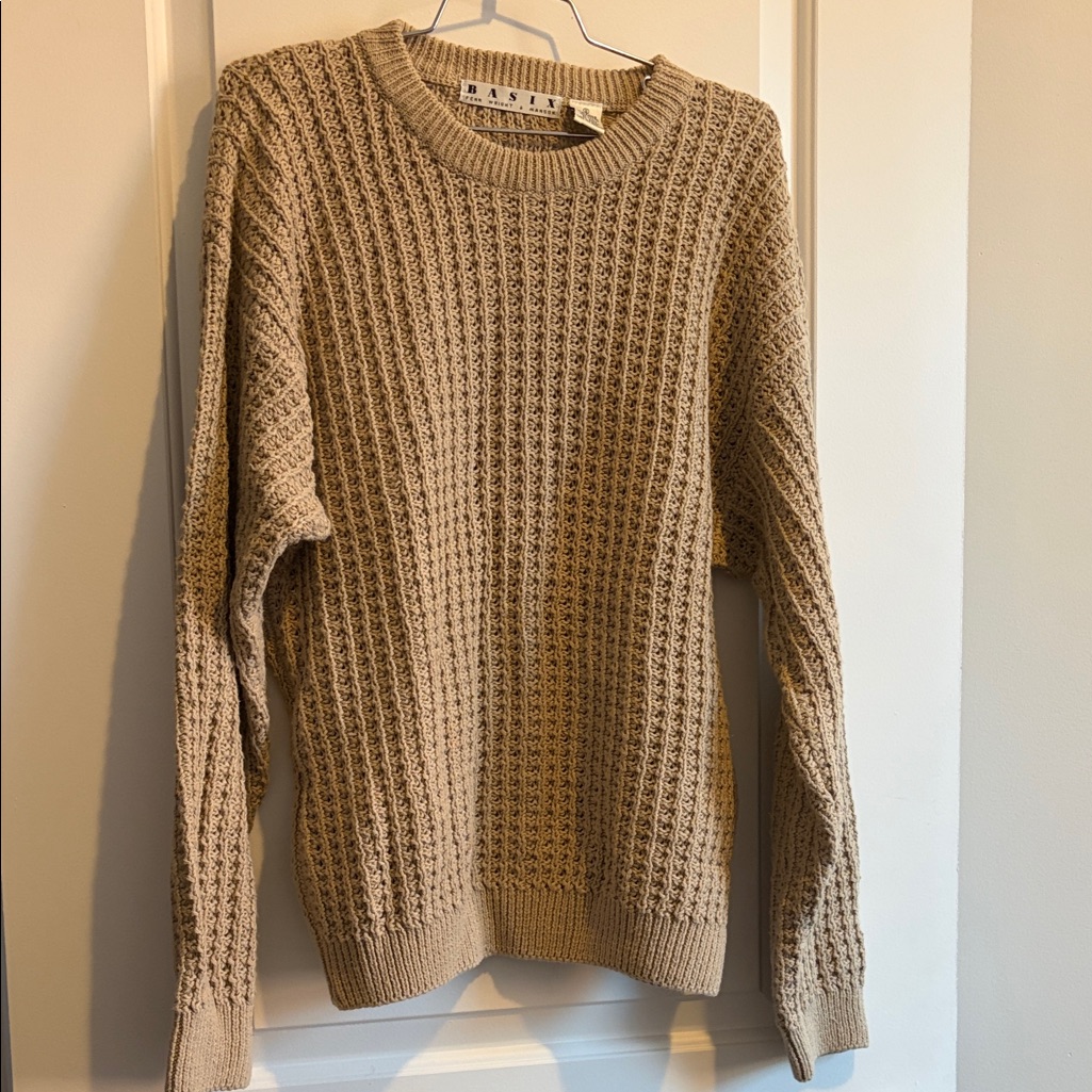 Beige Men's Sweater Basix Vintage